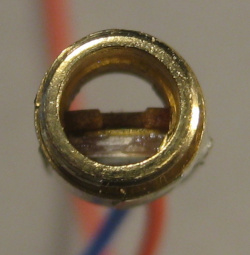 Copper head laser diode hole runs from front to back