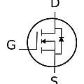 N channel MOSFET with substrate diode shown